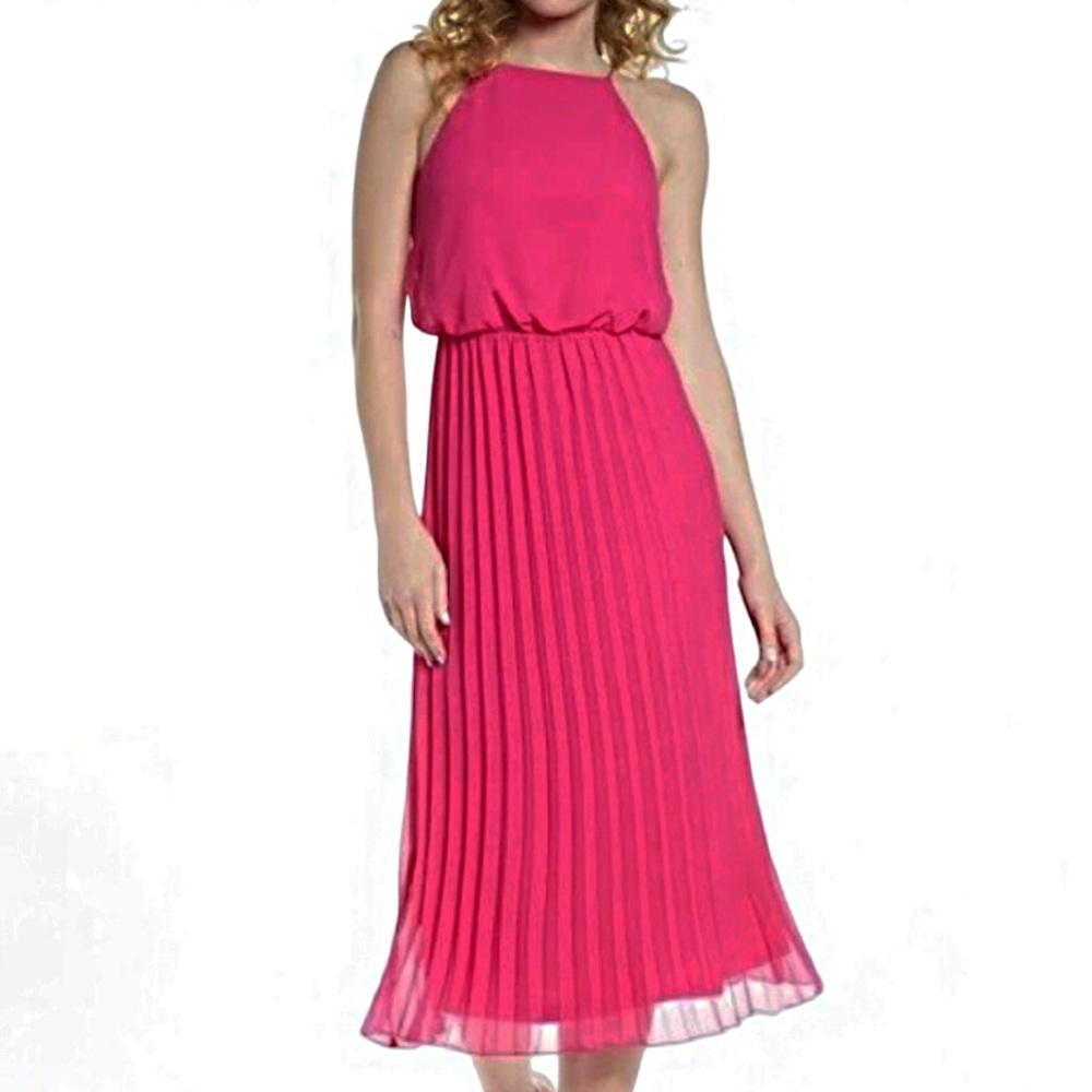 Sam Edelman Pink Halter Midi Dress Size 6 Sleeveless